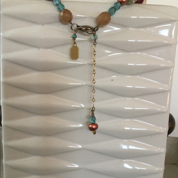 Heart Necklace Murano like beading - Picture 3 of 4